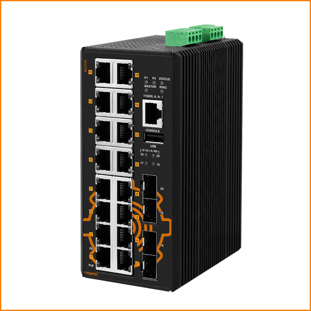 <strong>XLG7520 Series </strong> <br> Lite L3 20-Port IEC61850-3 Certified PoE+ Managed Ethernet Switch